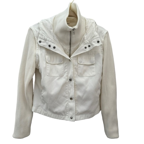 Gentryportofino Women’s Convertible Jacket Size 44 Italy (M) US cream color - Picture 1 of 14